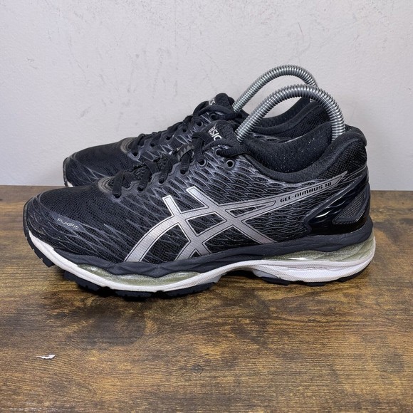 Asics Gel Nimbus 18 Women's Size 7.5 Black/White Athletic Running Shoes - Picture 3 of 8